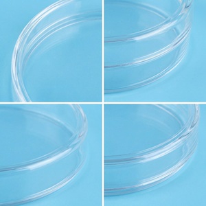 Piastra di Petri in Vetro Borosilicato Trasparente con Coperchio, Riutilizzabile per Coltura Cellulare, Materiale di Consumo per Laboratori di Microbiologia - Product Image 4