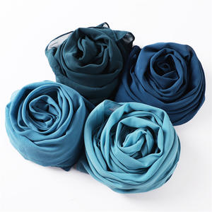 Nouveau style, foulard long en mousseline de soie de couleur unie pour femmes, été, serviette à bulles, couvre-chef en perles, cheveux - Product Image 6