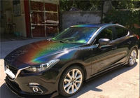 Film PPF noir laser arc-en-ciel, TPU auto-réparant, protection de peinture métallique pour voiture