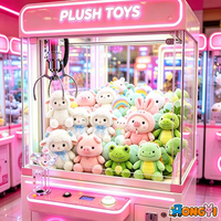 Peluches de 8 pouces (agneau, cochon, chat) en gros, modèles variés, douces et rembourrées, pour machines à griffes et prix de jeux d'arcade, pour distributeurs automatiques