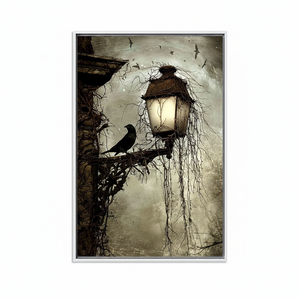 Elegant Gothic Landscape <b>Canvas</b> Print - Modern <b>Wall</b> Art Decor,WHITE FRAMED <b>CANVAS</b> - Product Image 2