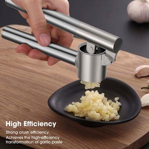 Prensa de Ajo Manual Multifuncional de Aleación de Zinc y Acero Inoxidable, Utensilio de Cocina para Triturar y Picar Verduras - Product Image 3