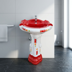 Lavabo rond en céramique émaillée Sterling pour salles de bain modernes - Product Image 5