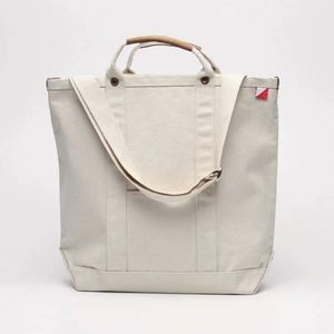 Manufacturer Custom Organic Cotton Reusable Cargo Tote Bag With Logo <b>Print</b> - Product Image 3