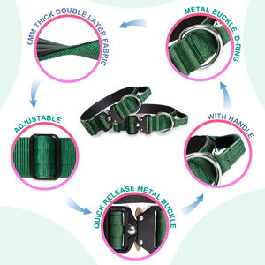 Venta caliente en <span class=keywords><strong>Collar</strong></span> táctico para perros y conjunto de correa Hebilla de metal <span class=keywords><strong>Collar</strong></span> de perro duradero Collares tácticos para perros medianos y grandes - Product Image 2