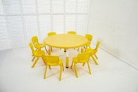 Meubles de maternelle, table et chaise d'étude en plastique, colorées, bureaux et chaises d'étude pour enfants, bureau et chaise d'école