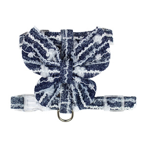 Ensemble de laisse pour chat en denim avec nœud papillon, laisse anti-évasion en forme de I pour chat britannique à poils courts bleu et blanc et chat Ragdoll - Product Image 4