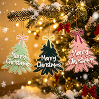 Décorations de Noël en acrylique 3D de haute qualité découpées au laser sur mesure - Ornements suspendus pour arbre de Noël