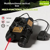 Lampe torche laser verte multifonction en métal, pointeur tactique multifonctionnel, queue de souris, boîtier de batterie