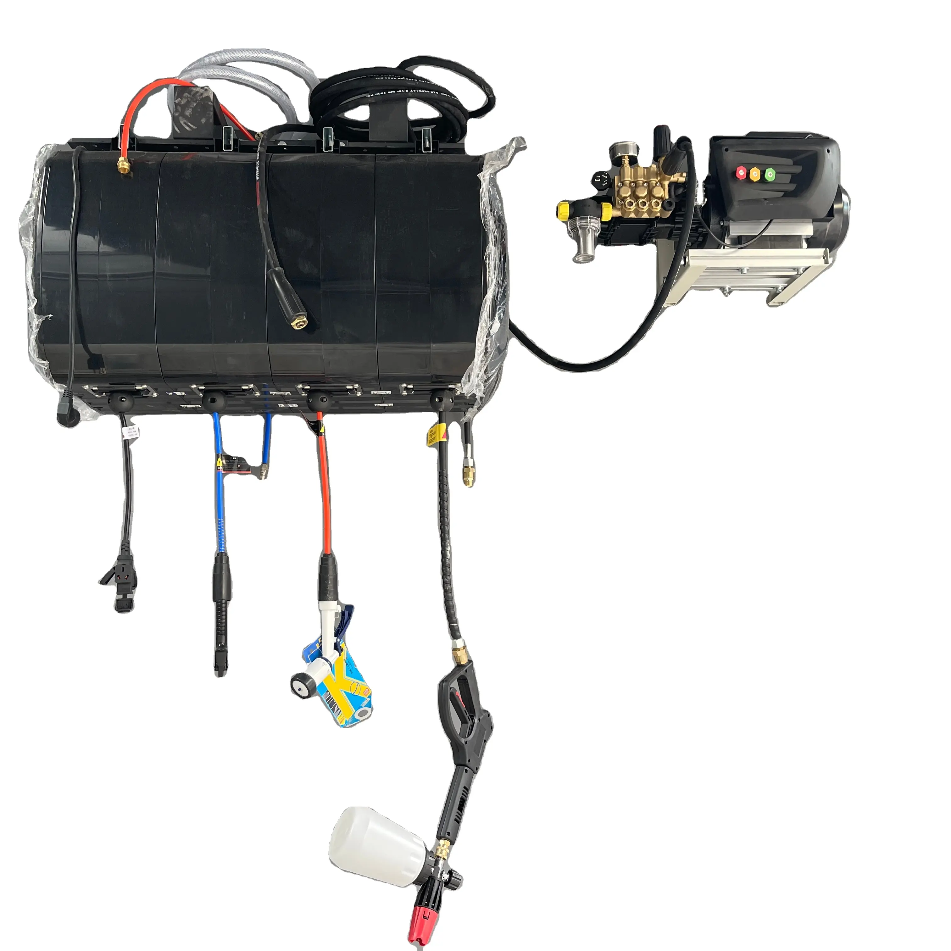 KLCB Single Hose Electric/Water/High Pressure/Air Car Wash Repair Workshop Detailing Equipment Pressure Washer Hose Reel