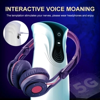 Masturbateur masculin automatique à 10 vibrations et voix, jouets sexuels pour adultes, rechargeable, vagin réaliste, vagin artificiel érotique