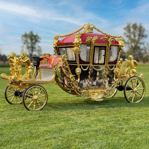 Livraison Rapide - Chariot de Mariage Électrique Personnalisable - Sculpture de Cheval et de Carrosse Royale - Carrosse Royal Luxueux - Product Image 1