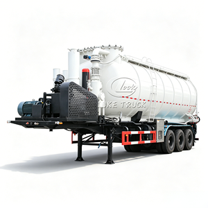 High Safety Vacuum Conveyor Tanker Semi-trailer 45 m³ Closed <b>Dust</b> Suction Discharge Trailer Industrial Vehicle - Product Image 1