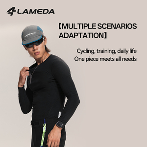 LAMEDA Ropa Interior Térmica de Compresión para Ciclismo de Invierno para Hombre, de Alta Elasticidad y Agradable al Tacto, Camiseta de Manga Larga - Product Image 5