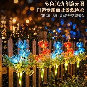 ไฟสวนพลังงานแสงอาทิตย์ LED กันน้ำ ไฟตกแต่งรูปดอกไม้สำหรับสวน ลานบ้าน สนามหญ้า - Product Image 1