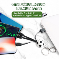 Promo Hadiah Gantungan Kunci Custom LOGO Kabel Charger Multi Port Ponsel 3 in 1 Kabel Pengisian Daya USB