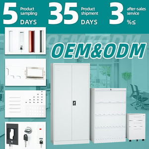 Tùy chỉnh di động bệ với 3 ngăn kéo thép di chuyển lưu trữ tủ kim loại Tủ hồ sơ với bánh xe cho văn phòng không gian làm việc - Product Image 4