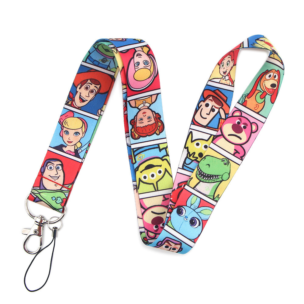 Hot Sale Cartoon Toy Story Buzz Woody Alien Strawberry Bear Lanyards Phone USB ID Card Accessories Lanyards Promotional Gifts Image 3