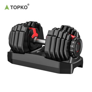 TOPKO 24kg クイックスマート調整式スチールダンベルウェイト 新型ダンベルセット ロック付き 家庭用フィットネス メンズ用 52ポンド - Product Image 2