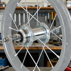 Roues de vélo <span class=keywords><strong>avant</strong></span>/arrière en acier galvanisé – Fixation par boulons, roulement étanche, axe à écrou, durables, 20 rayons pour BMX/VTT - Product Image 6