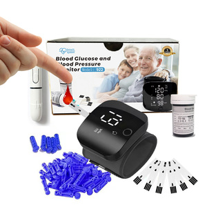 Medidor de Presión Arterial y Glucosa en Sangre 2 en 1, Precio de Fábrica Económico, Monitor Digital LCD para Uso Doméstico, 50 Tiras Reactivas, USB - Product Image 1