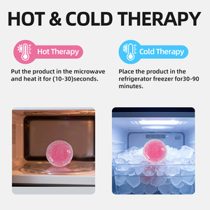 Compresse de gel chaud/froid réutilisable de forme personnalisée, coussin de glace rond pour soulagement de la douleur, thérapie physique portable, 10x10cm, 70g de billes de gel - Product Image 6