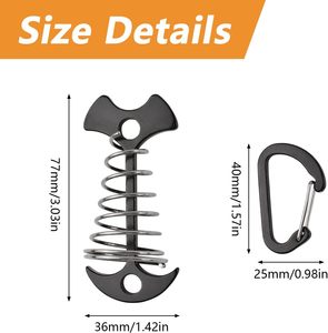 Estacas de aluminio de 3 pulgadas con resorte para tiendas de campaña y anclajes en plataformas de madera - Product Image 2