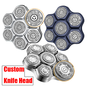 Afeitadoras de Cabeza Personalizadas para Hombres Calvos, Recargables, Magnéticas, con Siete Cuchillas Rotatorias, Resistentes al Agua, para Cara/Cuerpo/Barba, para Uso Doméstico, en Autocaravanas y Hoteles - Product Image 3
