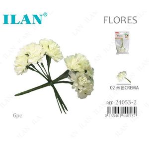 ILAN Flores Crema 6 pièces Fleurs séchées artificielles pour la décoration - Product Image 1
