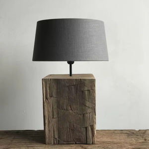 Handmade Antique Ceramic Lamp Table Retro Fabric Table Lamp with Mooring <b>Post</b> <b>Lights</b> for Hotel Bedroom Living Room Decoration - Product Image 2