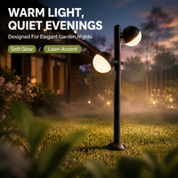 Borne lumineuse LED architecturale pour jardin en aluminium de qualité supérieure, éclairage diffuse confortable, design moderne pour zones paysagères