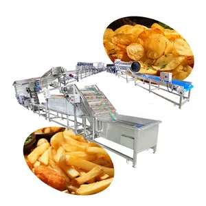 Oceaan Kleinschalige Zoete Aardappel Proces Snack Frietjes Aardappel Maken Machine Bevroren Frietjes Productielijn