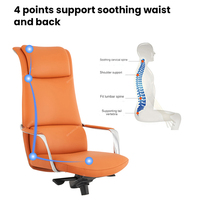 Chaise de bureau ergonomique à dossier haut SPARKLE BOSS, chaise de bureau moderne avec hauteur réglable