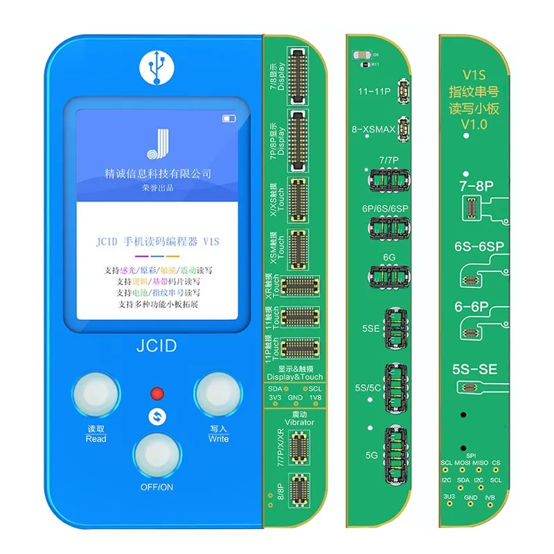 JCID V1S programcı fotosentive/dokunmatik/orijinal renk mantık çip/titreşim onarım aracı telefon için 6G x xs max 11 12Pro Max 14