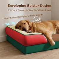 Lit pour chien personnalisé en usine, imperméable, en velours cristal, avec coussin en mousse alvéolée, canapé orthopédique pour animaux de compagnie, pour les détaillants OEM