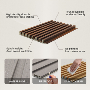 Pannello murale impermeabile di alta qualità materiale Wpc decorazione decorazione decorazione di alta qualità di colore e dimensioni personalizzate - Product Image 2