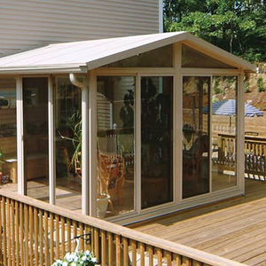 กระจกบ้าน Lowes Sunrooms อลูมิเนียม + แก้ว + อุปกรณ์ฉนวนแก้วราคาต่ำห้องอาบแดดสีส้มประกอบง่ายทันสมัย - Product Image 4