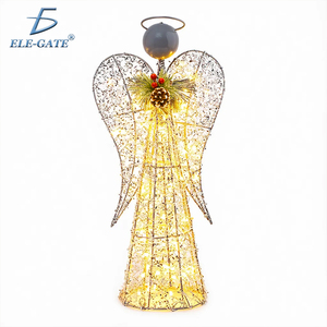 ELE-GATE Ange décoratif avec lumières LED chaudes 60cm Décoration de Noël - Product Image 2