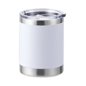 Custom Logo 10Oz Lowball Double Wall Reusable Stainless Steel Travel Vacuum Insulated Tumblers Coffee Mug Cups With Lid - Product Image 4