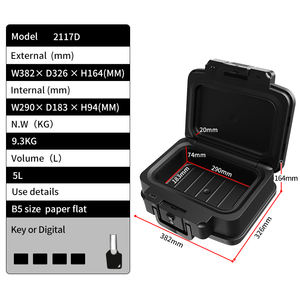 Guarda 2117d Kỹ Thuật Số Trọng Lượng Nhẹ Xách Tay Không Thấm Nước 30 Phút Chống Cháy An Toàn Cho B5 Kích Thước Giấy Phẳng - Product Image 5