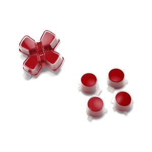 ปุ่ม D-pad แบบสองสีแดงคาร์ไมน์และใส สำหรับเปลี่ยนปุ่มแอคชั่นแบบกำหนดเอง ไม่มีลายตัวอักษร สำหรับจอยคอนโทรลเลอร์ PS5 - Product Image 6