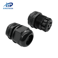 Presse-étoupe électrique multi-trous en nylon de 25 mm avec 6 emplacements, étanche pour câbles solaires