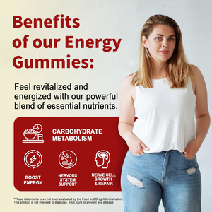 WXW Stock Prime Energy <b>Gummies</b> <b>Vitamin</b> B12 & Green Tea Supplement Support Focus & Energy <b>for</b> <b>Adults</b> Not Children Pregnant Women - Product Image 5