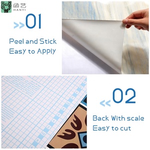 Giấy dán tường tự dính bóng, chất liệu đá cẩm thạch dày 60cm, xuất xứ từ nhà máy Trung Quốc, dạng cuộn, dễ bóc dán, dùng cho mặt bàn - Product Image 4