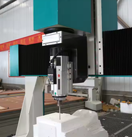 Robot de travail du bois à 5 axes, routeur CNC, machine de gravure 3D, machine de fraisage pour la découpe et la sculpture de mousse, sculpture au fil chaud, commande Syntec