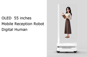 Robot de réception mobile T-OLED de 55 pouces, hôtel, hôpital, interaction vocale, reconnaissance faciale, navigation autonome - Product Image 2