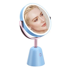 M12 <span class=keywords><strong>Clairol</strong></span> Miroir de Maquillage LED Lumineux Double Face Personnalisé Rotation 360° Grossissement 1X/10X pour Coiffeuse de Bureau - Product Image 1