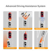 ADAS 4G LTE IPS Mini Caméra embarquée double objectif avant/arrière avec vision à distance cloud, enregistreur vidéo, moniteur de stationnement, Carlover AI Dash Cam 1 an