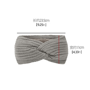 Accessoires de cheveux tricotés en polaire <span class=keywords><strong>Bandeau</strong></span> en laine épaisse <span class=keywords><strong>Bandeau</strong></span> de <span class=keywords><strong>sport</strong></span> d'hiver chaud <span class=keywords><strong>Cache</strong></span>-oreilles <span class=keywords><strong>Bandeau</strong></span> croisé - Product Image 6