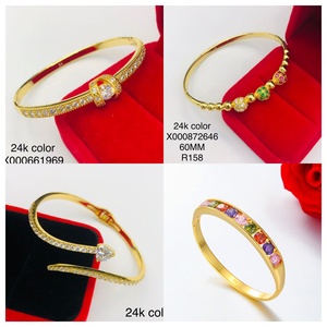 212 Xuping Jewelry Wholesale Dubai Chinese Wedding Bridal Pakistan Fashion <strong>Copper</strong> 24K Gold Plated Women <strong>Bangle</strong> - Product Image 5